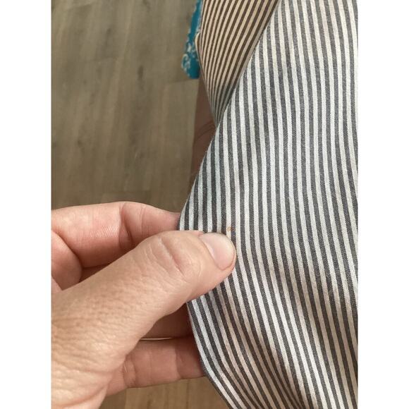 Rebecca Taylor Womens Cotton Shirt Dress XS Blue Striped Nautical Preppy Beachy - Picture 16 of 16